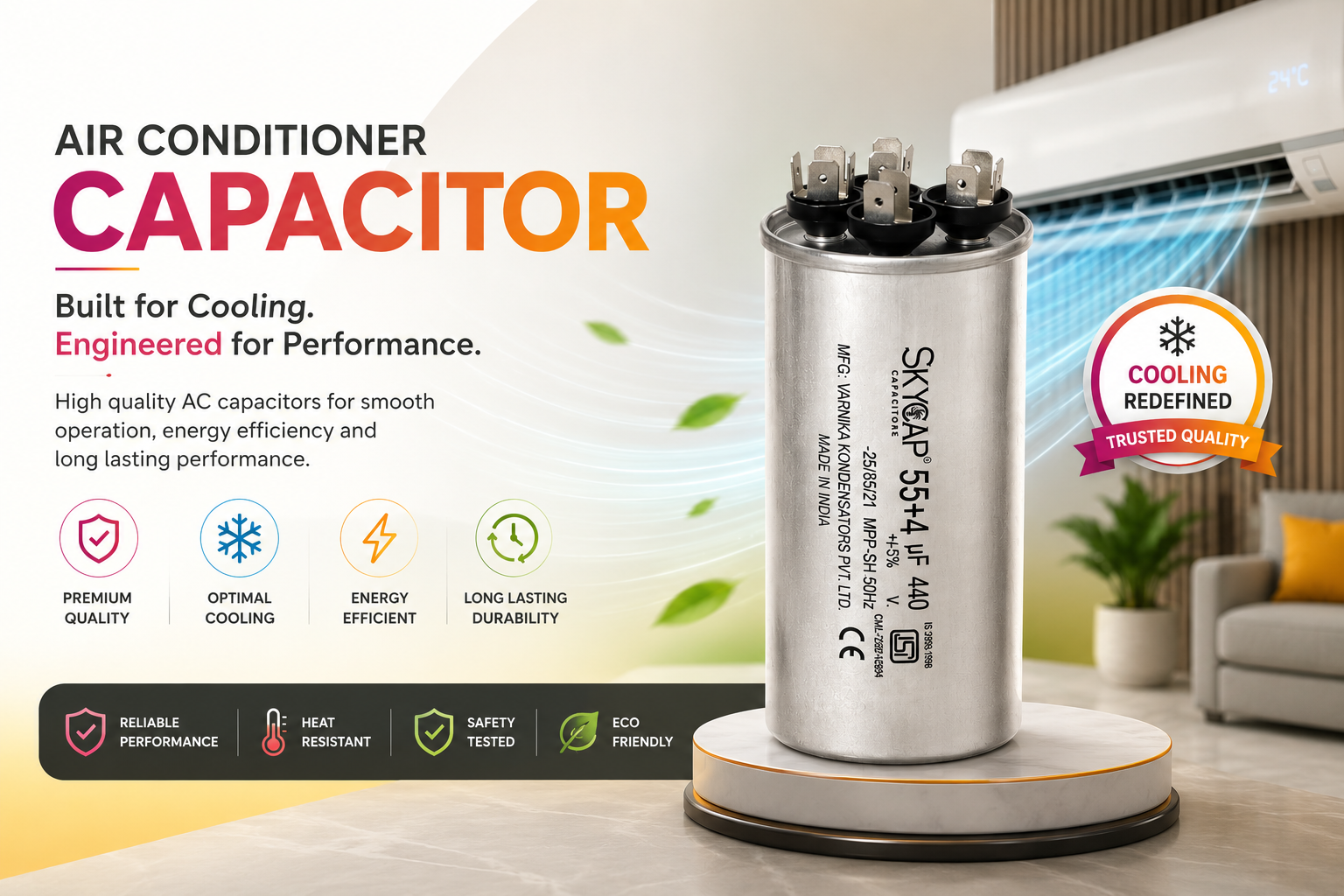 Home AC Caoacitor Banner