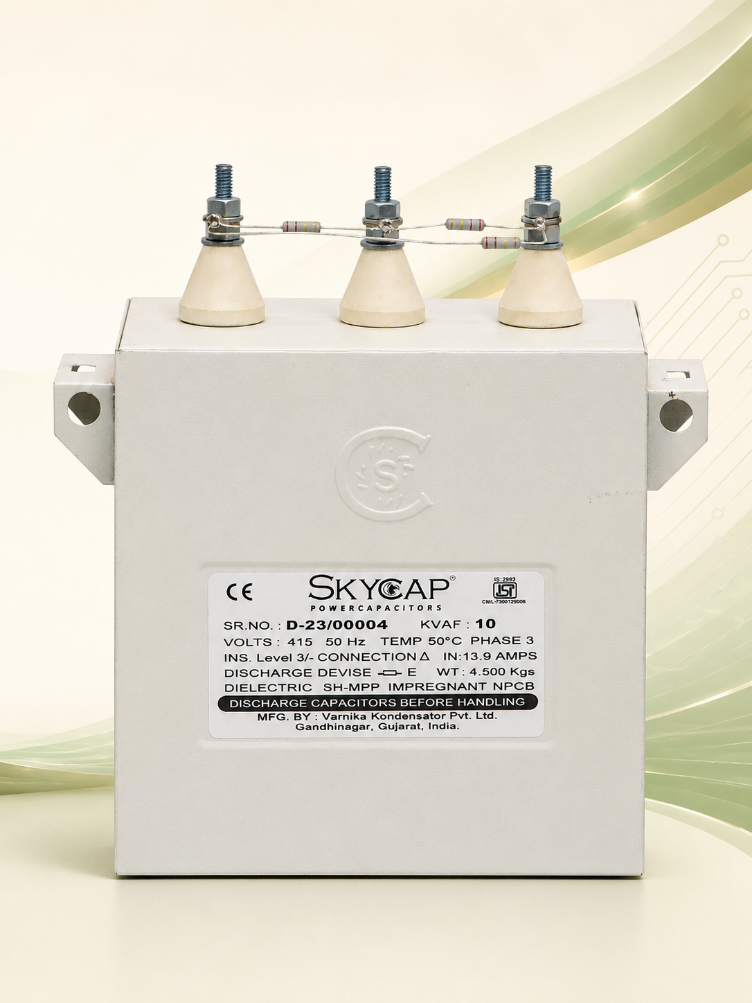 10 kvar capacitor metal body