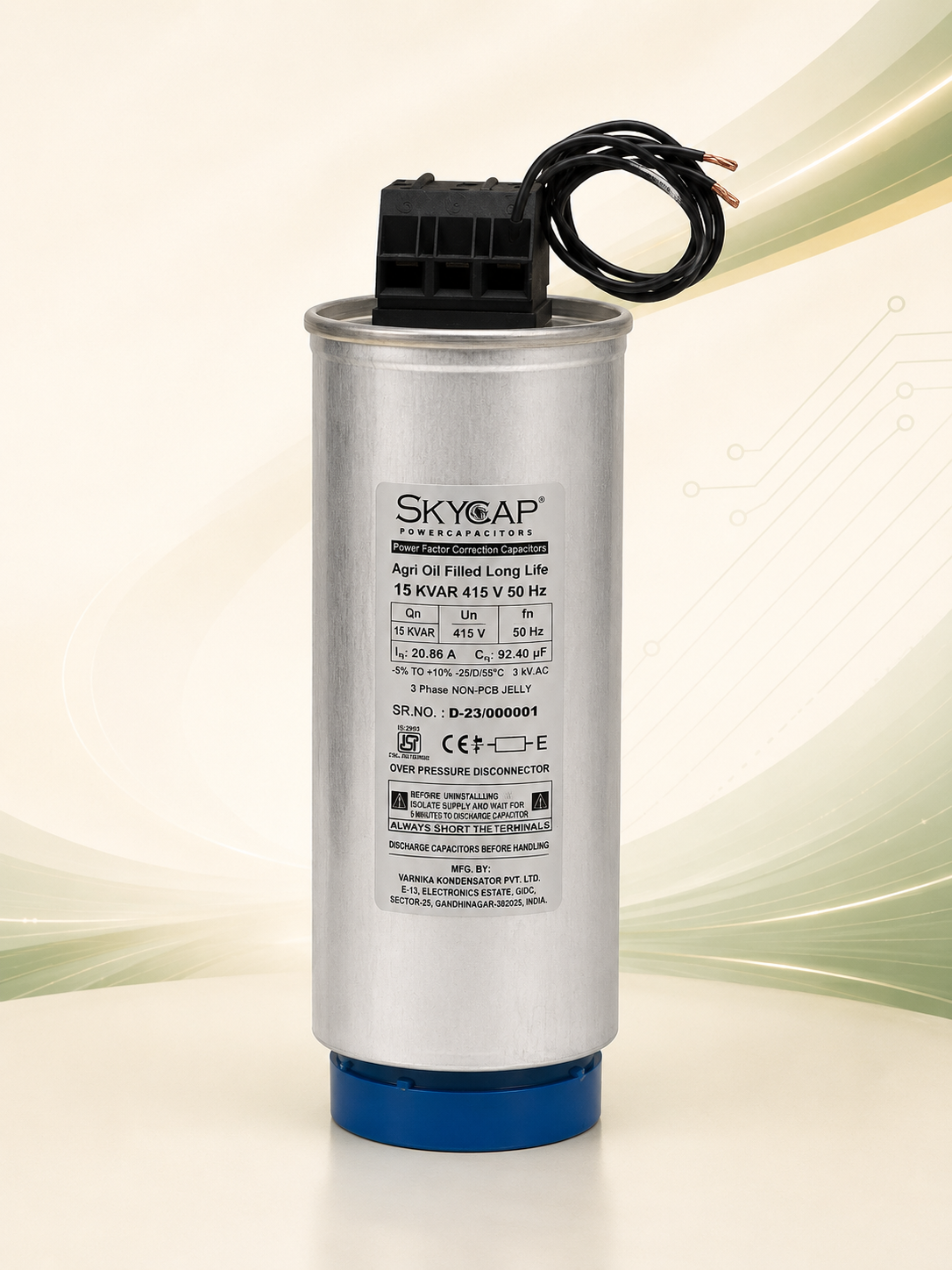 15 kvar capacitor cylindrical