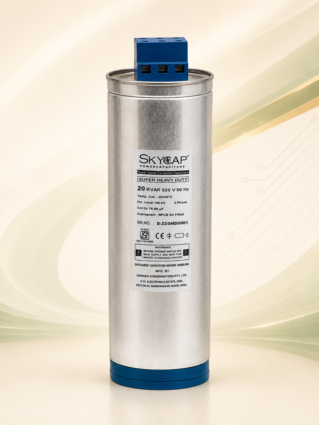 20 kvar capacitor cylindrical