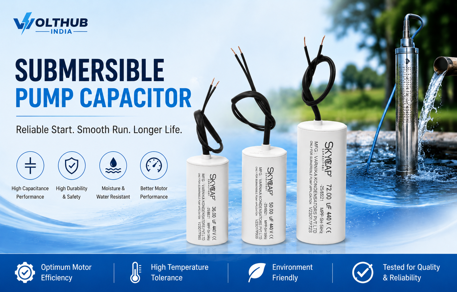 submersible pump capacitor